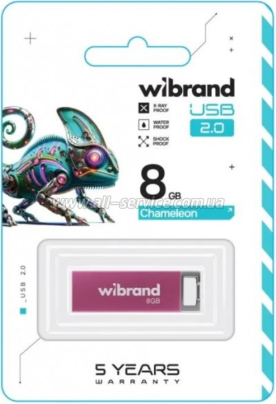  Wibrand 8GB Chameleon Pink USB 2.0 (WI2.0/CH8U6P)