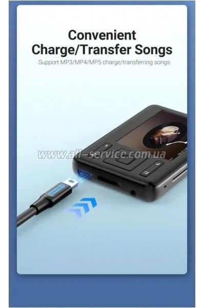 ���� ������ USB 2.0 AM to Mini 5P 2.0m black Vention (COMBH)