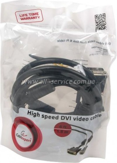  Cablexpert DVI 1,8  (CC-DVI-BK-6)