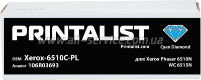 �����-�������� PRINTALIST Xerox Phaser 6510N/ WC 6515N ������ 106R03693 Cyan (Xerox-6510C-PL)