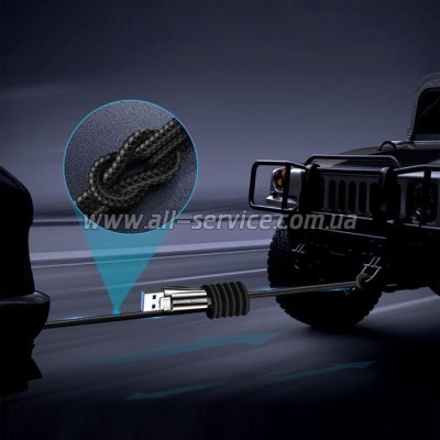   ColorWay USB 2.0 AM to Micro 5P 1.0m zinc alloy + led black (CW-CBUM035-BK)