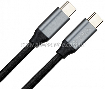   USB-C to USB-C 1.5m USB3.2 Gen2 100W 10GBps Nylon Vinga (VCPDCU3215)