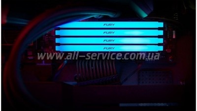 ������ ������ ��� ���������� DDR4 16GB (2x8GB) 3200 MHz Beast RGB Kingston Fury (ex.HyperX) (KF432C16BB2AK2/16)