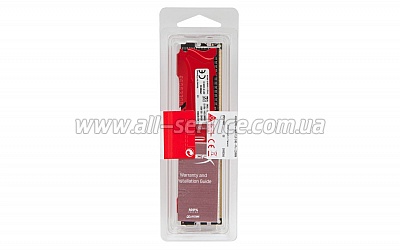  8Gb KINGSTON HyperX OC DDR3, 1866Mhz CL9 Savage Red (HX318C9SR/8)