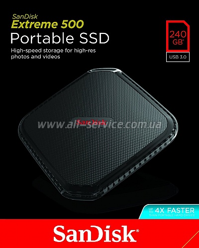 SSD  USB 3.0 SanDisk Extreme 500 240GB (SDSSDEXT-240G-G25)