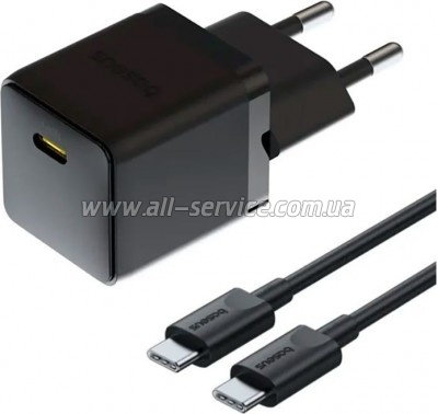 �������� ������� Baseus Palm 1C 20W + Cable 1.0m Type-C 60W black (P10111602113-01)