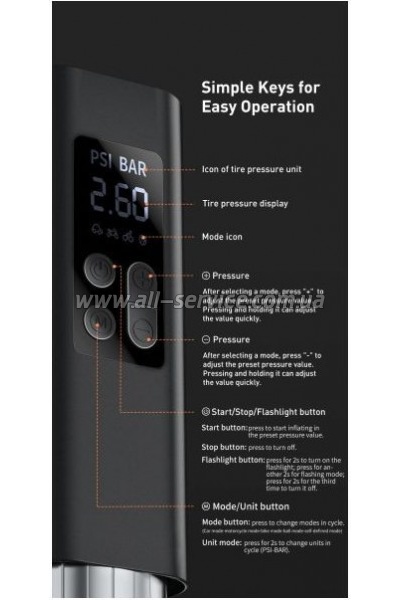   Baseus Super Mini Inflator Pump Black (CRCQ000001)