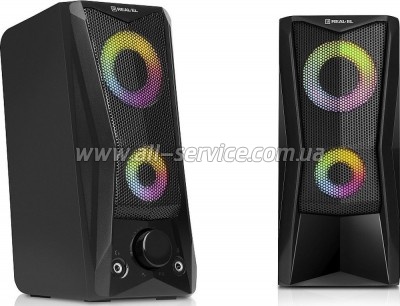   REAL-EL S-107 USB Black (EL121100017)