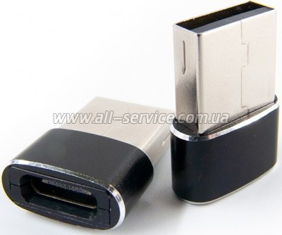 ������� Type-C (male) to USB (female) black Dengos (ADP-021)
