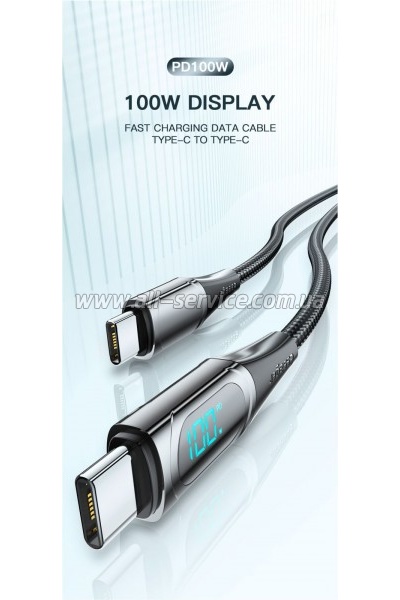 ���� ������ USB-C to USB-C 2.0m 100W Digital Display blue Essager (ES-XCTT1-YDA03)