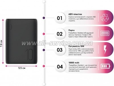 ������� ������������� TheGeneral 10000mah Hardeol 18W (40012419-01)