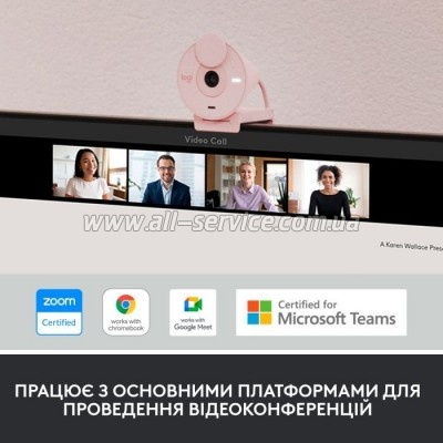 - Logitech Brio 300 FHD Rose (960-001448)