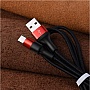 ���� ������ USB 2.0 AM to USB-C 1.0m 2A 18W nylon X26 black+red HOCO (6957531080251)
