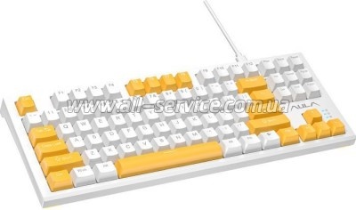  Aula F3032 keycaps plus 21 Yellow keys KRGD Red USB UA White (6948391204680)