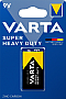  Varta Super Heavy Duty 6F22 Zinc-Carbon *1 (02022101411)