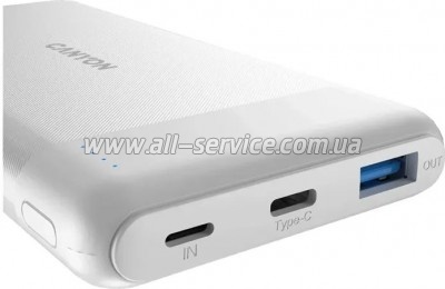   Canyon PB-109 10000 mAh PD/18W QC/3.0/20W White (CNE-CPB1009W)