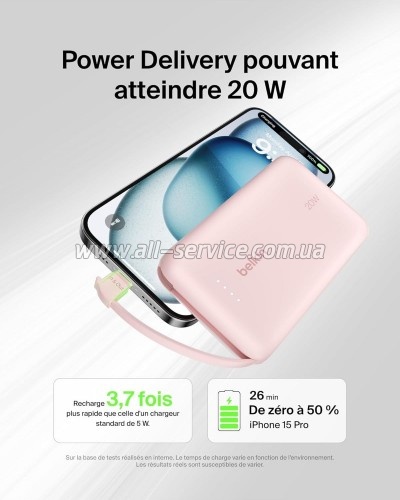 ������� ������������� Belkin 10000mAh 20W Pink (BPB021HQPK)