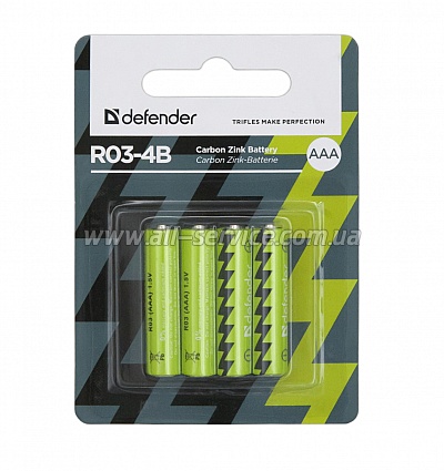 ��������� DEFENDER R03-4B AAA (56102) ���� �� 1 ��.