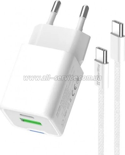 �������� ������� ColorWay GaN Mini 35W PD (CW-CHS055PDC-WT)