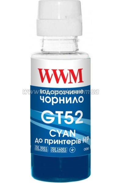Чернила WWM GT52 для HP Jet Ink Tank 115/ 315/ 319 100г Cyan (H52C) Чернила WWM GT52 для HP Jet Ink Tank 115/ 315/ 319 100г Cyan (H52C)