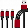   USB 2.0 AM to Lightning + Micro 5P + Type-C 1.2m black XoKo (SC-320-BK)