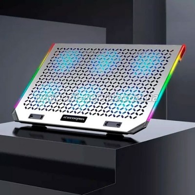    IceCoorel 10-15.6", 6*80mm 1800 RPM, 2*USB, 366x256x23mm, RGB (A17)