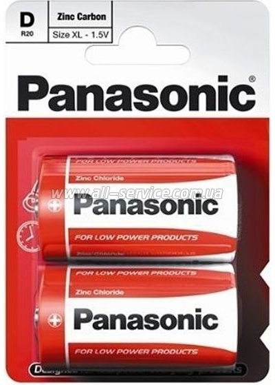  Panasonic RED ZINK R20 BLI 2 (R20REL/2BPR)