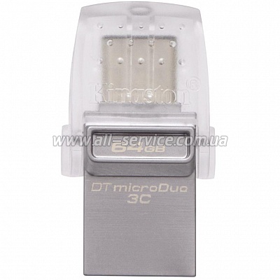 ������ 32GB Type-C Kingston DT Micro Metal Silver (DTDUO3C/32GB)