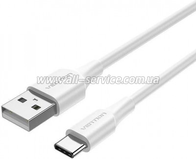 ���� ������ USB 2.0 AM to USB-C 1.0m 3A white Vention (CTHWF)