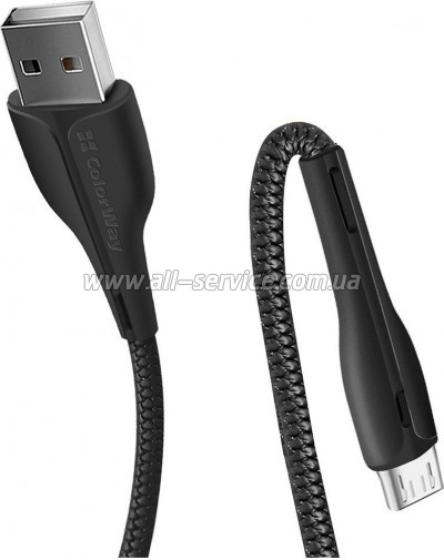 ���� ������ USB 2.0 AM to Micro 5P 1.0m led black ColorWay (CW-CBUM034-BK)