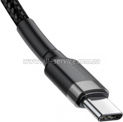 ���� ������ USB-C to USB-C 2.0m USB 3.1 3A grey-black Baseus (CATKLF-HG1)