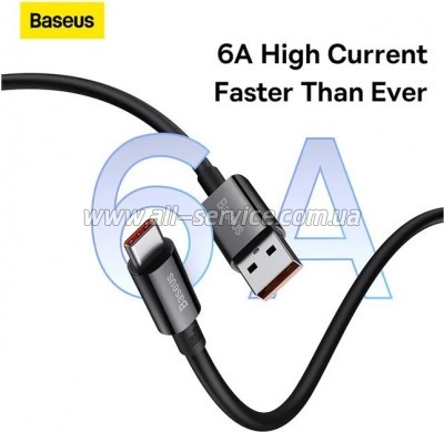 ���� ������ USB 2.0 AM to USB-C 2.0m Superior Fast Charging 100W cluster black Baseus (P10320102114-02)