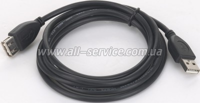 Кабель-удлинитель USB 2.0 GMB 1.8m (двойное экранирование) Black Кабель-удлинитель USB 2.0 GMB 1.8m (двойное экранирование) Black
