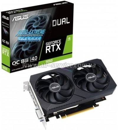  ASUS GeForce RTX3050 8Gb DUAL OC (DUAL-RTX3050-O8G-V2)
