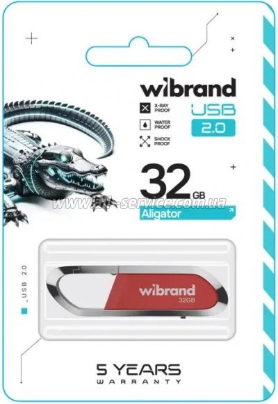  Wibrand 32GB Aligator Red USB 2.0 (WI2.0/AL32U7DR)