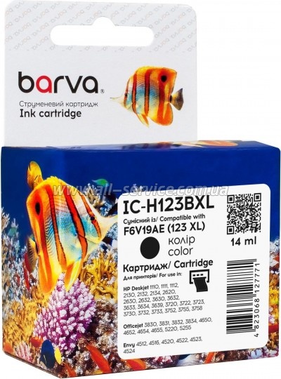 Barva HP 123XL black/ F6V19AE (IC-H123BXL)