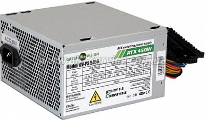 Блок питания LOGICPOWER 450W GreenVision GV-PS ATX S450/12 Bulk Блок питания LOGICPOWER 450W GreenVision GV-PS ATX S450/12 Bulk
