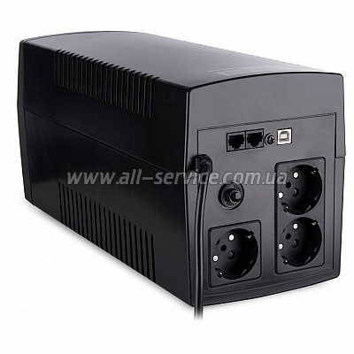  Vinga LED 1200VA plastic case with USB (VPE-1200PU)