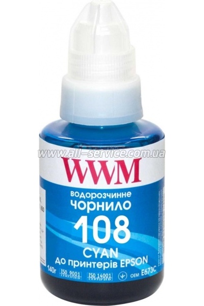 Чернила WWM Epson 108 Epson L8050/ L18050 140г Cyan (E108C) Чернила WWM Epson 108 Epson L8050/ L18050 140г Cyan (E108C)
