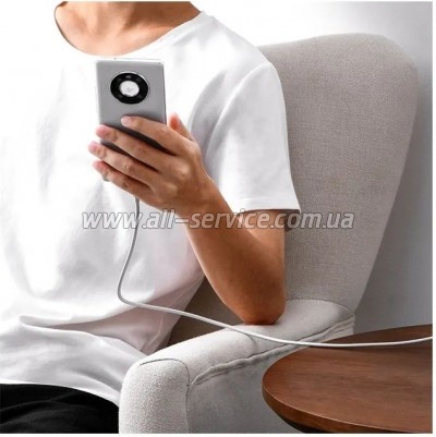 ���� ������ USB 2.0 AM to USB-C 2.0m 100W moon white Baseus (P10320102214-03)