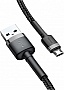 Дата кабель USB 2.0 AM to Micro 5P 0.5m Cafule 2.4A Black-Grey Baseus (CAMKLF-AG1) Дата кабель USB 2.0 AM to Micro 5P 0.5m Cafule 2.4A Black-Grey Baseus (CAMKLF-AG1)