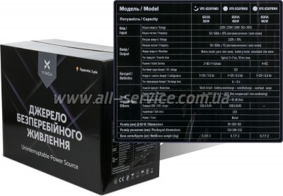  Vinga LED 650VA metal case with USB (VPE-650PRMU)