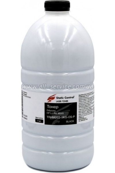 Тонер SCC Odyssey HP LJ Pro M203 бутль 1кг (TRHM203-1KG-OS-P) Тонер SCC Odyssey HP LJ Pro M203 бутль 1кг (TRHM203-1KG-OS-P)