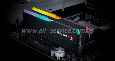     DDR5 64GB (2x32GB) 6000 MHz Ripjaws M5 RGB Matte Black G.Skill (F5-6000J3040G32GX2-RM5RK)