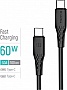 ���� ������ USB-C to USB-C 1.0m 3A 60W textured PVC black ColorWay (CW-CBPDCC094-BK)