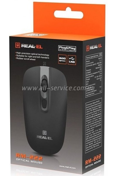  REAL-EL RM-222 USB Black/Gray (EL123200040)