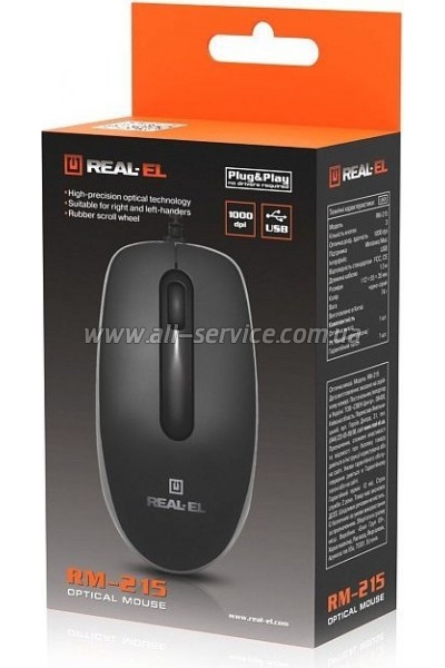  REAL-EL RM-215 USB Black/Gray (EL123200037)