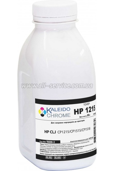 Тонер Kaleidochrome HP CLJ CP1215/ CP1515/ CM1312 Black 55г/ банка (TB88B-2) Тонер Kaleidochrome HP CLJ CP1215/ CP1515/ CM1312 Black 55г/ банка (TB88B-2)