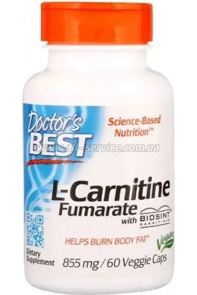  Doctor's Best L- , L-Carnitine Fumarate, 855 , 60  (DRB-00106)
