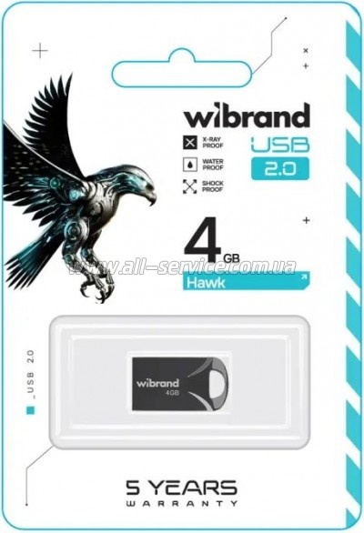  Wibrand 4GB Hawk Black USB 2.0 (WI2.0/HA4M1B)